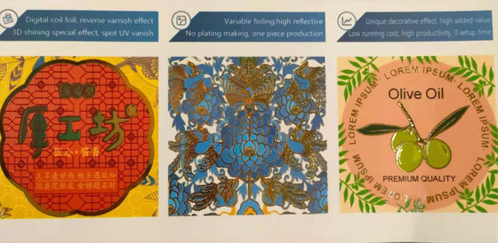 ニスの強化を押すラベルの印字機ホイルを転がすデジタル ロール