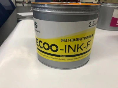 ECOO-INK-F 赤色溶剤系オフセット印刷インキ、3年間の保管寿命、1kgまたは2.5kg/缶、6缶/カートン
