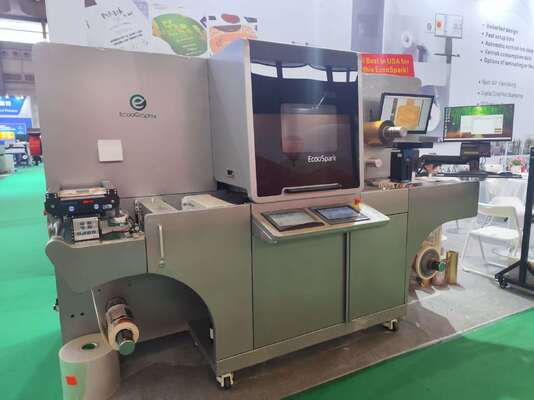 EcooSpark デジタルラベルUVニス印刷・箔押し機（点字印刷機能付き）