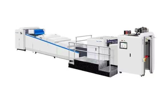 高速UV漆器 9500枚/時間 730×1060mm 最大枚数と紙加工用テフロンコンベアベルト